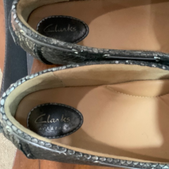 Clarks Metallic Pewter Dunbar Cruiser Loafer Flats Size 11 - Picture 6 of 10